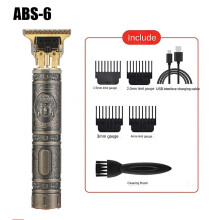 (ABS 6) Men T9 Hair Trimmer Electric Shaver Usb Cordless Hairs Clipper