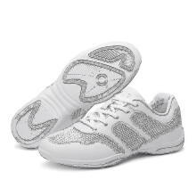 (EU 38) Cheerleading Shoes For Kids Youth Sport Breathable Jazz Dance Sneakers Training Cheer Shoes