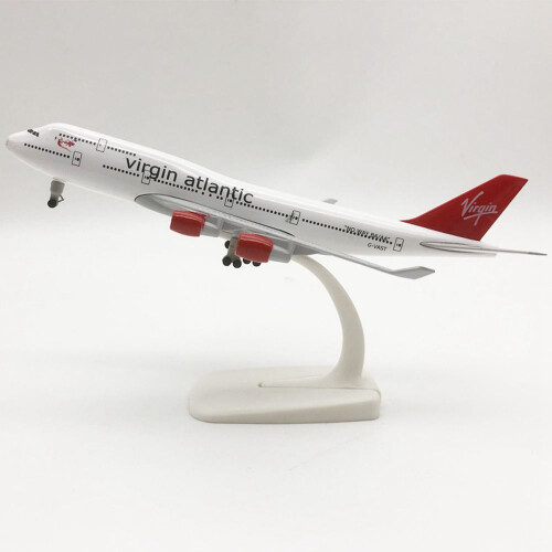 20cm Boeing 747-400 Virgin Atlantic Plane Model with landing gear