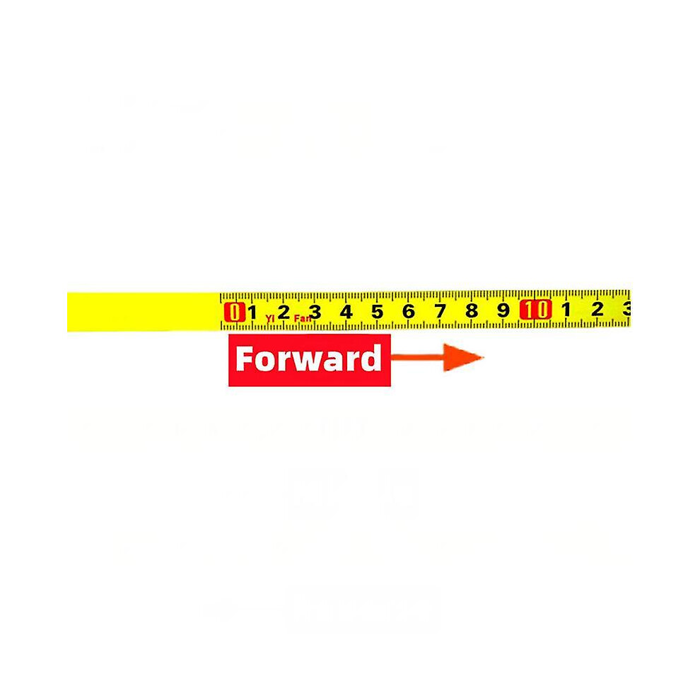 (Forward - Yellow, 2M) Self-Adhesive Measuring Tape Stainless Steel Workbench Ruler Adhesive Backed Tape Measure Metric Scale Rust-Proof Durable Ruler 9033322385334