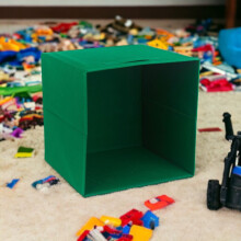 (Basil) 6pc Foldable Fabric Cube Storage Boxes Collapsible Kids Toys Organiser