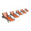 10pcs Plastic Beach Bench Lounge Chairs Landscaping Model 1:150 4