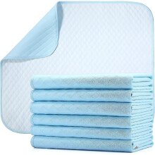 6 Pieces Washable Pads Waterproof Non Slip Mats Pads Absorbent Whelping Pad Reusable
