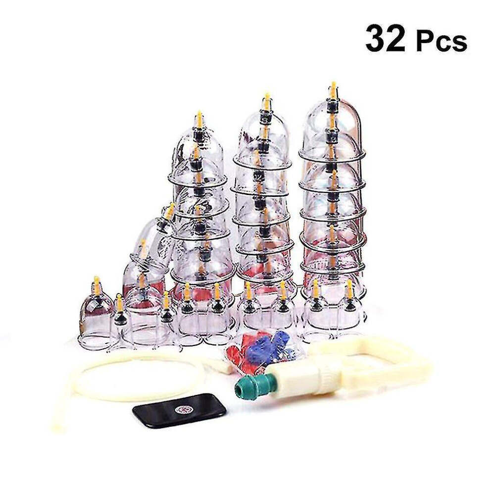 Premium 32 Cups Acupuncture Cupping Therapy Set Chinese Vacuum Cupping Magnetic