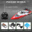 Bateau 30km/h Course à grande vitesse Batteries rechargeables Bateau télécommandé 5
