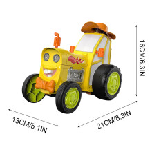 (Yellow) Crazy Jumping Car,unique Dancing Stunt Car Wireless Remote Control Car Light Music Rolling Electric Children's Toy Train