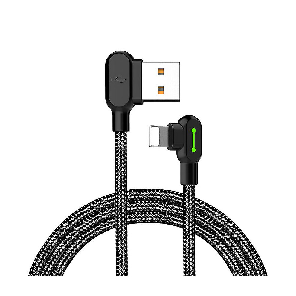 Mcdodo Ca-4673 Angled Lightning Cable, Led, 2A, 1.8M, Black 9430790603630
