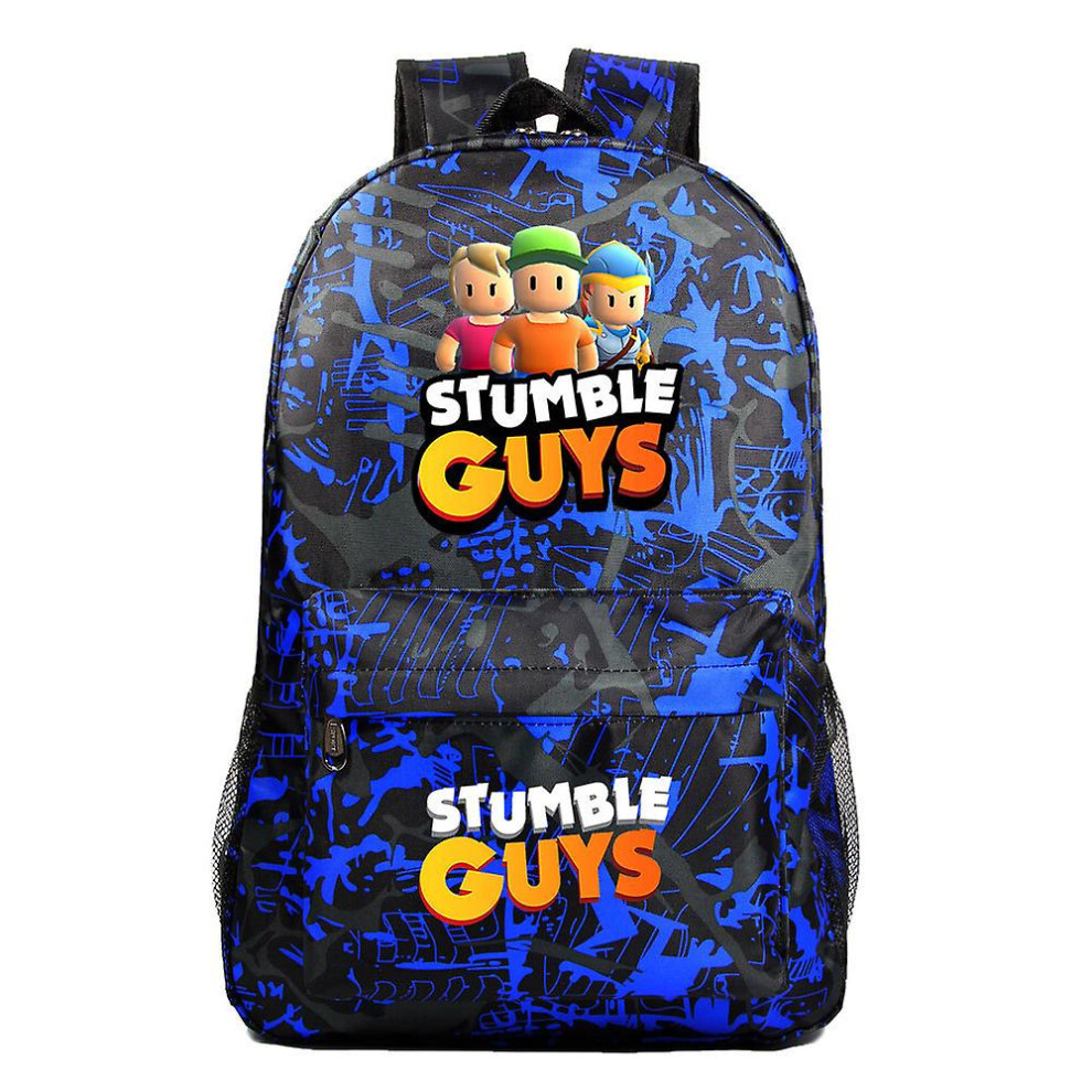 (4) Stumble Guys Teenage Backpack for Girls and Boys - Impostor Rugzak School Bag with Adorable Pencil Case-image-OPC-PDP2G7J-NEW