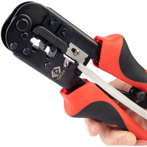CK Tools CK Tools T3852A Ratchet Crimping Pliers For Modular Plugs 6/8P 2