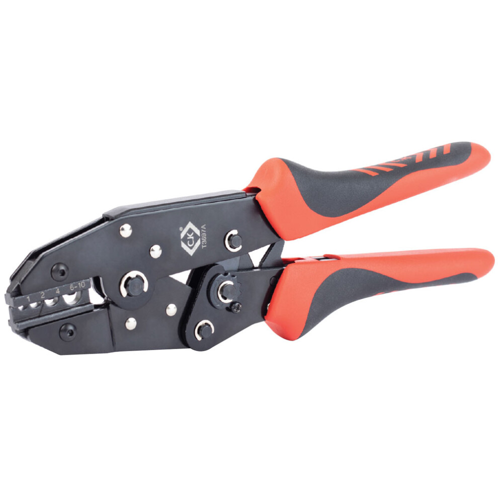 Ck Tools T3697a Ratchet Crimping Pliers For Uninsulated Terminals 1.5 - 10Mmâ² 5013969983272
