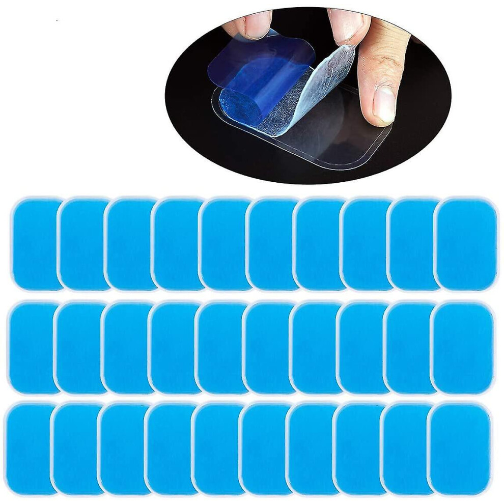 Pack Of 60 Ems Gel Pad, Gels Pad For Ems Trainer Abdominal Trainer Electrical Muscle Stimulation, Abs Trainer Replacement Gel Sheet Replacement Pad, E-image-OPC-PDP2JQC-NEW