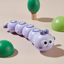 (Purple) Adorable Wind-Up Toys for Babies & Toddlers - Chain Swing Caterpillar