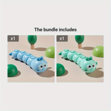 (Blue Green) Adorable Wind-Up Toys for Babies & Toddlers - Chain Swing Caterpillar