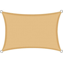 2x3m Rectangular Waterproof Shade Sail, Waterproof Pes Shade Sail, 3x2m Rectangular Shade Net, Sand 2x3