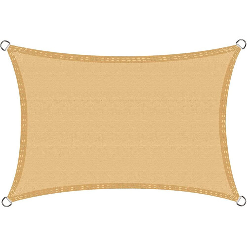2x3m Rectangular Waterproof Shade Sail, Waterproof Pes Shade Sail, 3x2m Rectangular Shade Net, Sand 2x3