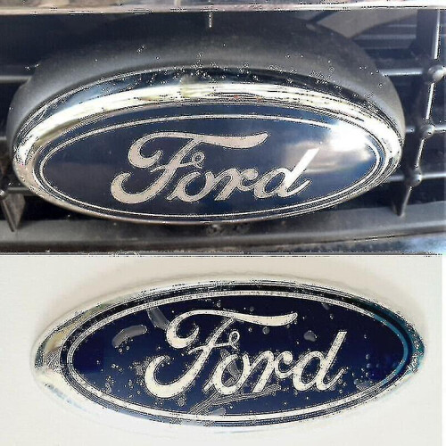 Compatible For Ford Badge Oval Blue/chrome 145x 60mm Front/rear Emblem 2
