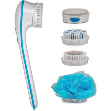 5 In 1 Electric Bath Brush With Long Handle Back Cleaning Massage Brush Rotating Brush For Men Women Shower