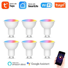 Gu10 Wifi Rgb cw 4w Light Bulb For Tuya Smart Life App Wireless Control