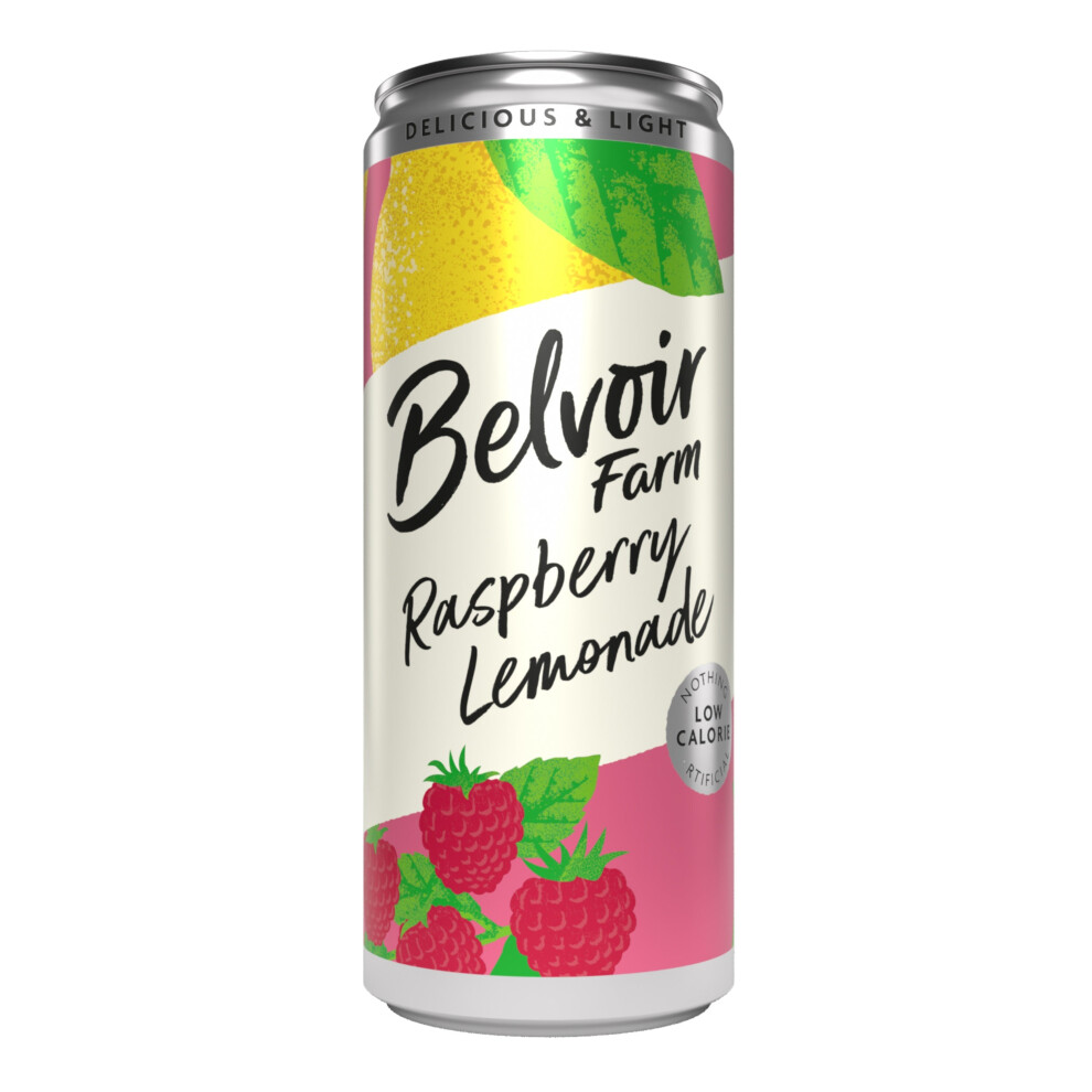 Belvoir Raspberry Lemonade Cans 330Ml (Pack Of 12)