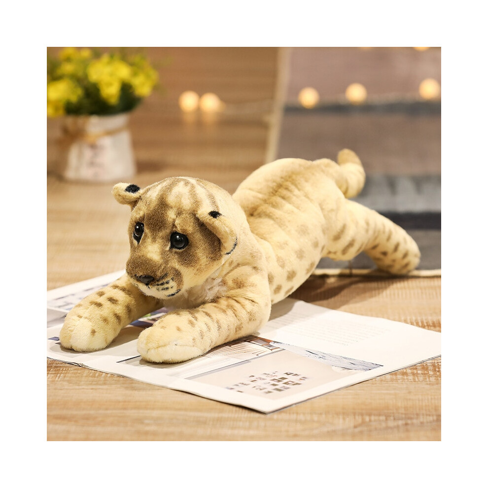 (lion, 58cm) Lovely Simulation Lion Tiger Leopard Plush Toys Cute Stuffed Soft Real Like Animal Toys Child Kids Boys Birthday Decor Gift