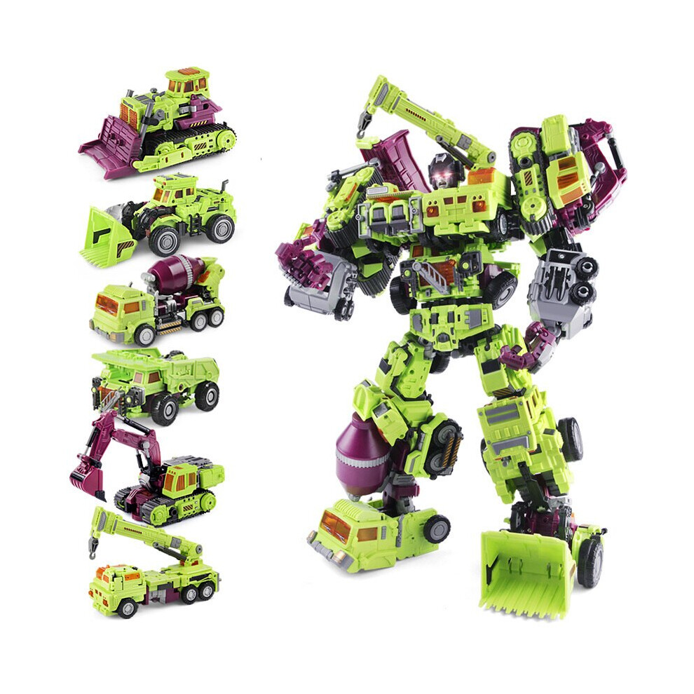 (Green no box) NBK Devastator 6in1 Combiner GT G1 Transformation Action Figure Toy Masterpiece Movie Model MP Deformation Car Robot Kid Gifts