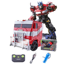 (A) Transformers 7 Optimus Prime Bumblebee Remote control Car Four-wheel Drive Racing Car Action Figure Robot Toys Children's Gift