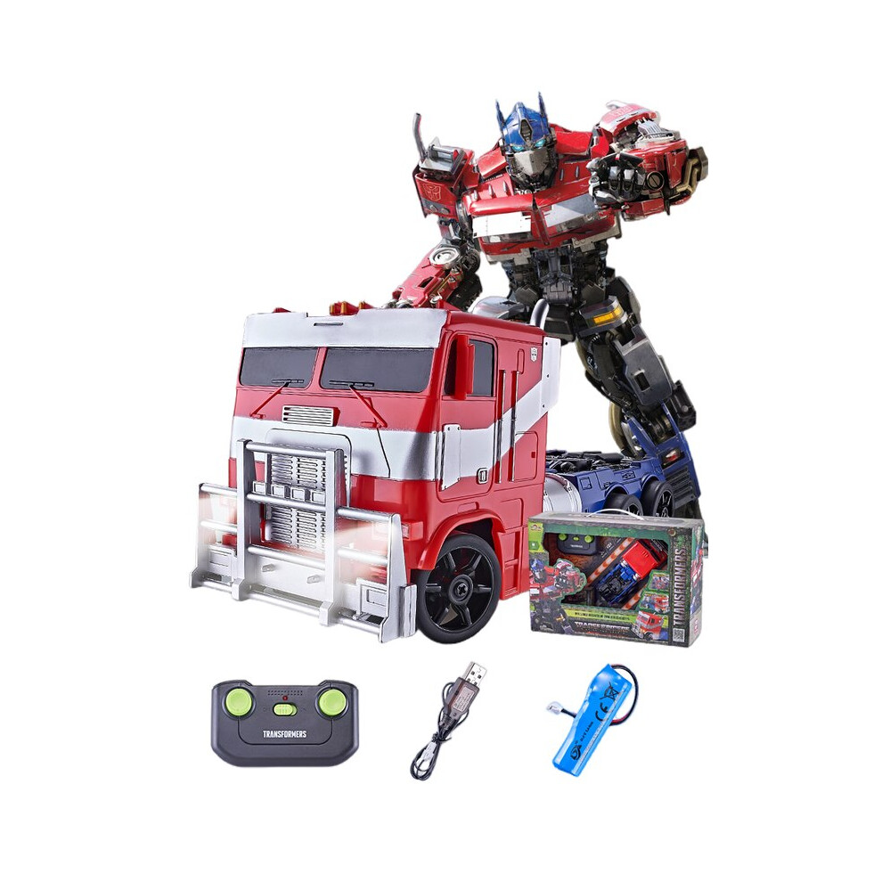 (A) Transformers 7 Optimus Prime Bumblebee Remote control Car Four-wheel Drive Racing Car Action Figure Robot Toys Children's Gift