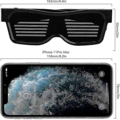 Led Glasses Bluetooth App Connected Led Display Smart Glasses Diy Funky Eyeglasses 1