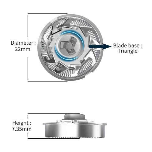 Replacement heads for electric shavers,Waterproof Replacement Blades for Mens Shaver,3-Pack 1