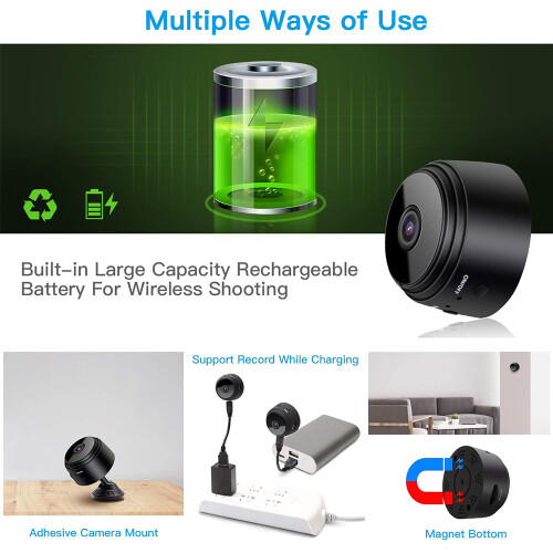 Wireless Mini WiFi Night Vision Smart Home Security IP Camera HD 1080P 2