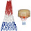 2 Pack Heavy Basketball Net Rainproof Sunscreen, Red White Blue Bold Polyester Braided Rope, 12 Loops 7