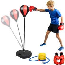 Punching Ball Boxing Set with Pump Boxing Gloves for Young Children Height Adjustable 80-110 cm