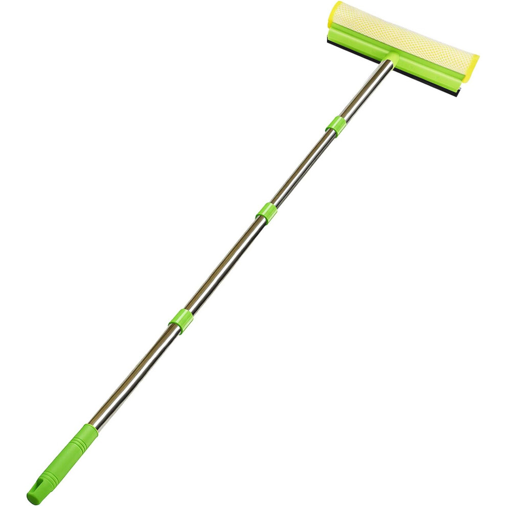 All Purpose Window Squeegee With 58 Inch Extension Pole,Window Cleaning Tools,Sponge Car Windshield Squeegee