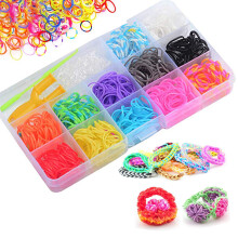 600 Pieces Loom Bands Set, Rubber Loom Bands Box Starter Kit