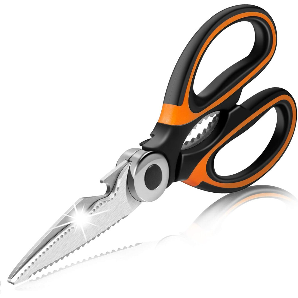 Sharp multi-purpose stainless steel kitchen scissors, food scissors