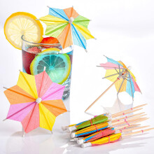 144 Pieces Umbrella Cocktail Drink Sticks - Assorted party toothpicks