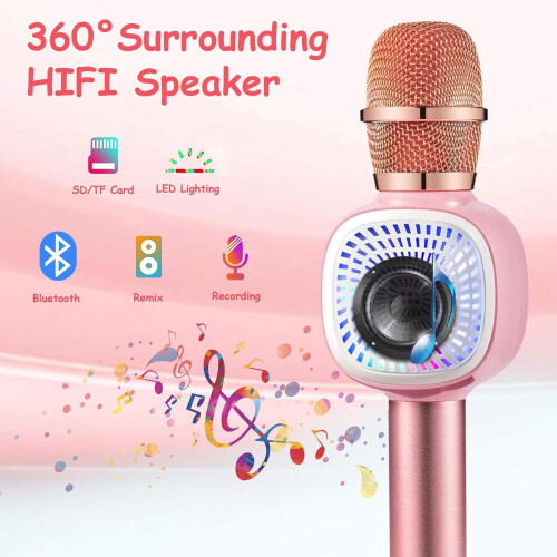 Wireless Bluetooth Karaoke Microphone, Portable Kids Mic 1