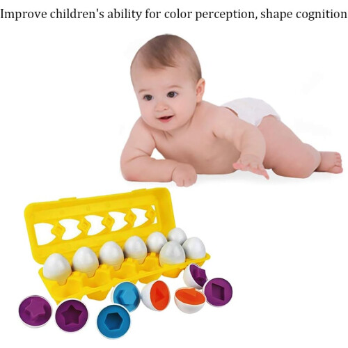 Toddler Egg Shape Sorting Game Educational Toy 12 Eggs 1