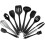 10 Piece Non-Stick Cookware Set - BPA Free Silicone Cookware (Black) 1
