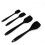 10 Piece Non-Stick Cookware Set - BPA Free Silicone Cookware (Black) 4
