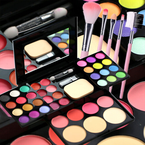 Makeup Fan Eyeshadow Fan Combination Small Set Makeup Palette Set 2