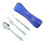 Stainless Steel Cutlery Set ,Dinnerware Sets, Portable Tableware Set with Cloth Bag Lunch Tools Set,Blue 2