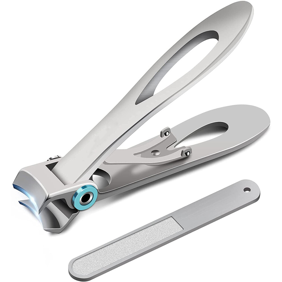 Limbo Nail Clippers For Thick Nails - Jaw Opening Extra Large Toenail Clippers Cutter With Nail File