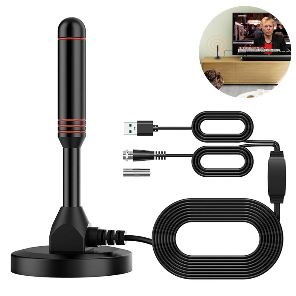 Indoor Tv Antenna,Maximum Reception Range Antenna With Amplifier Signal Intensifier Supports 4K 1080P Vhf Uhf 6228927254090