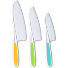 Kids Knife Set Of 3 Nylon Kitchen Baking Knife Set Kids Cooking Knives 3 Sizes And Colors / Firm Grip