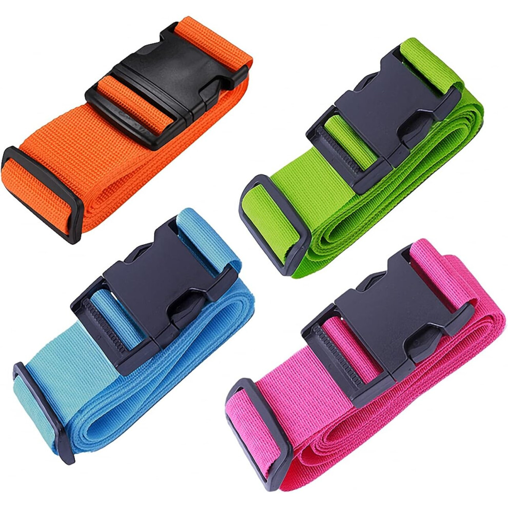 Luggage Ties - Pack Of 4 Luggage Straps, Luggage Straps, Adjustable Luggage Straps