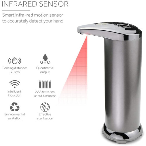 Soap Dispenser, Latest Automatic Sensor Soap Dispenser, Touchless Stainless Steel