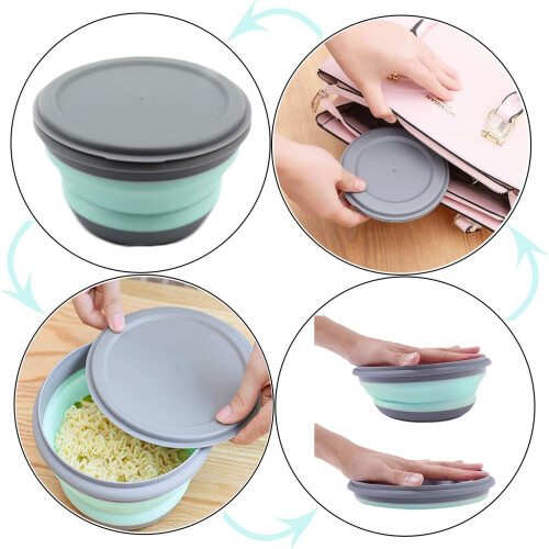 Camping Travel Silicone Bowl 3 Pcs Collapsible Cool Storage Boxes 2
