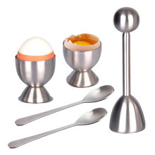 Stainless Steel Boiled Egg Cutter Set Shell Separator