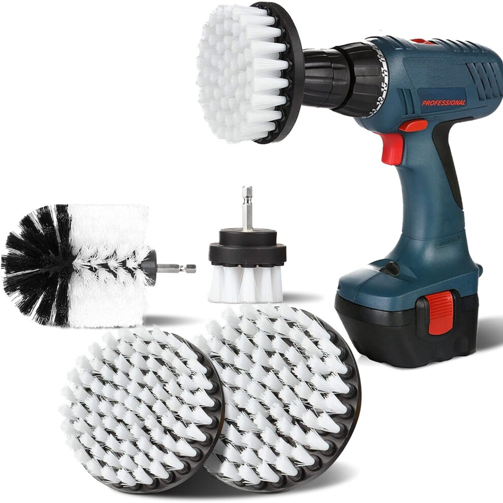 4 Pieces Drill Cleaning Brush, 2''/3.5''/4''/5'' Rotary Cleaning Brush for Electric Drill Soft Bristle Carpet Drill-image-OPC-PDP5GZR-NEW